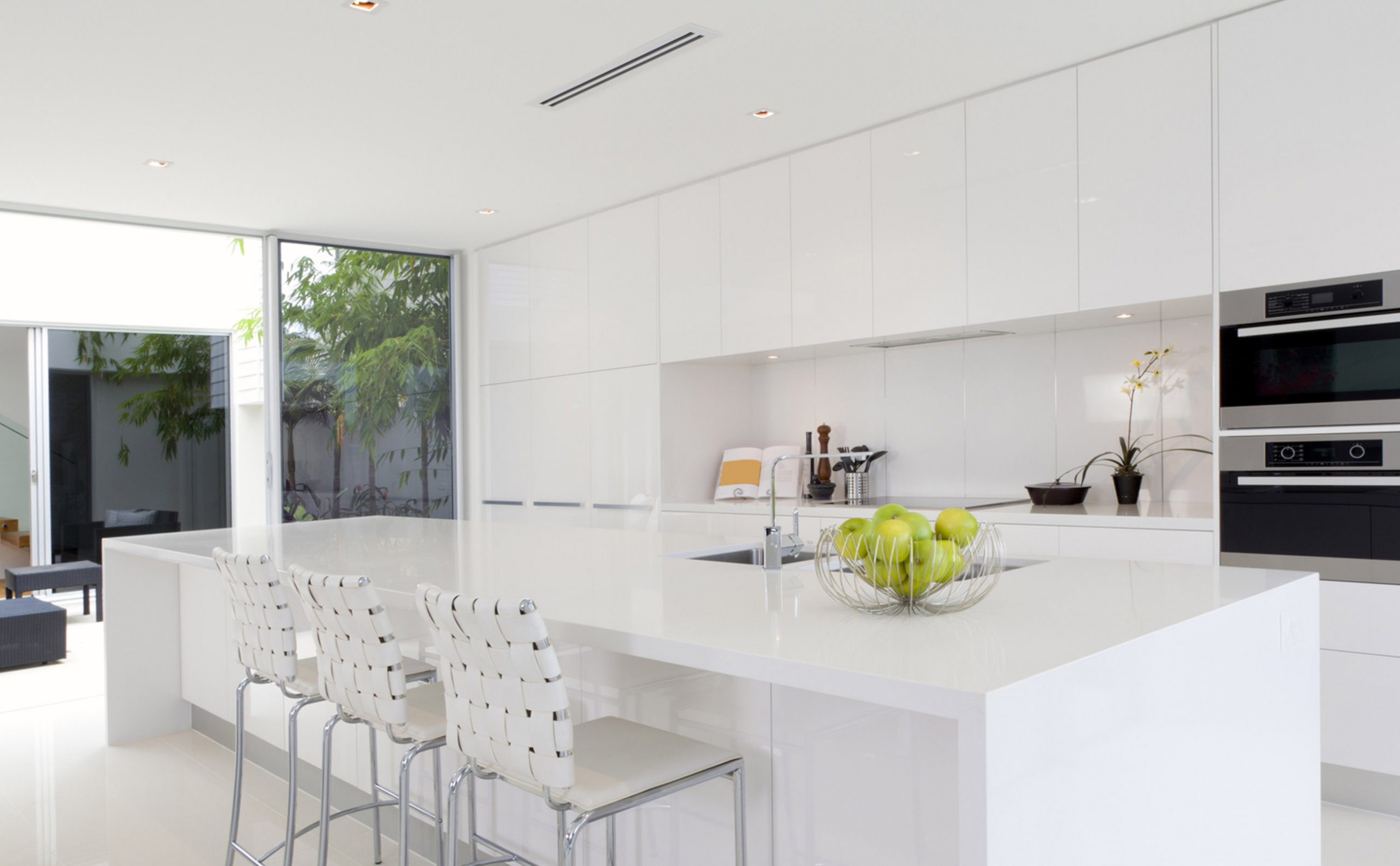 Rinnai Ducted Air Conditioner (lifestyle - kitchen white)