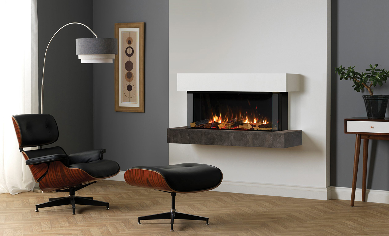 Rinnai ES 1000 Electric Fireplace (lifestyle - shelf)