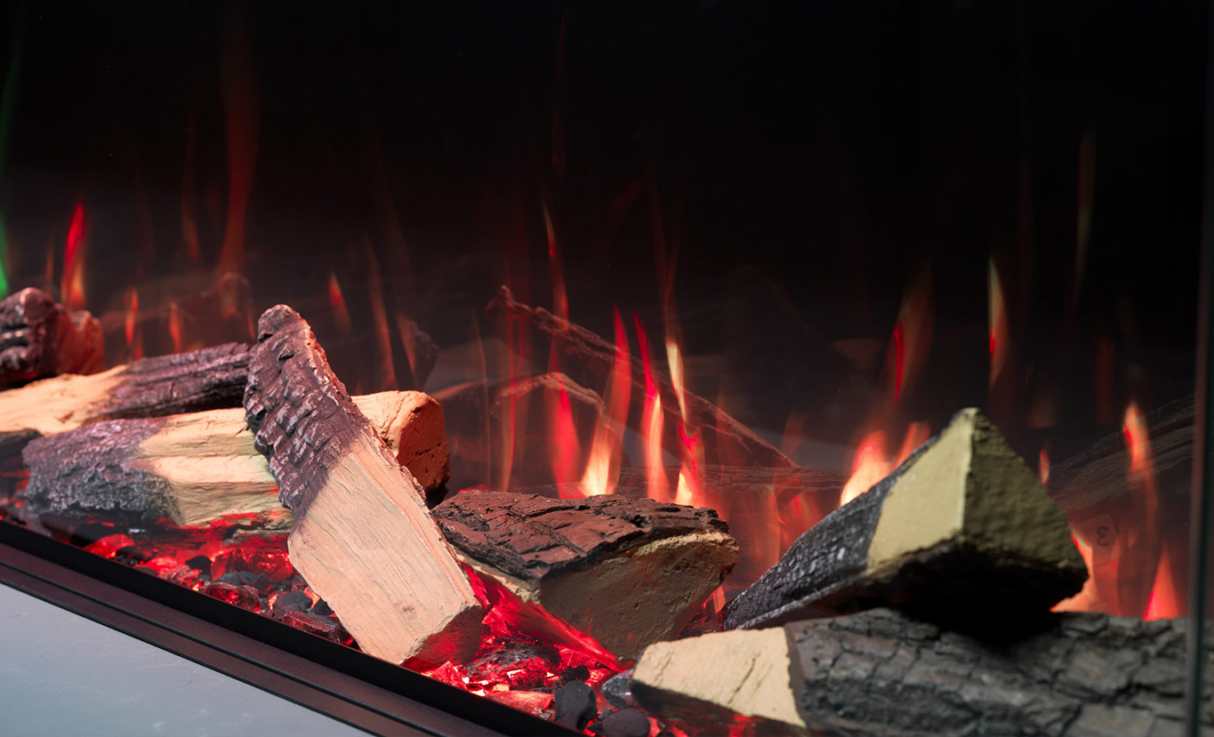 Rinnai ES Electric Fireplace TriLight Log (red)