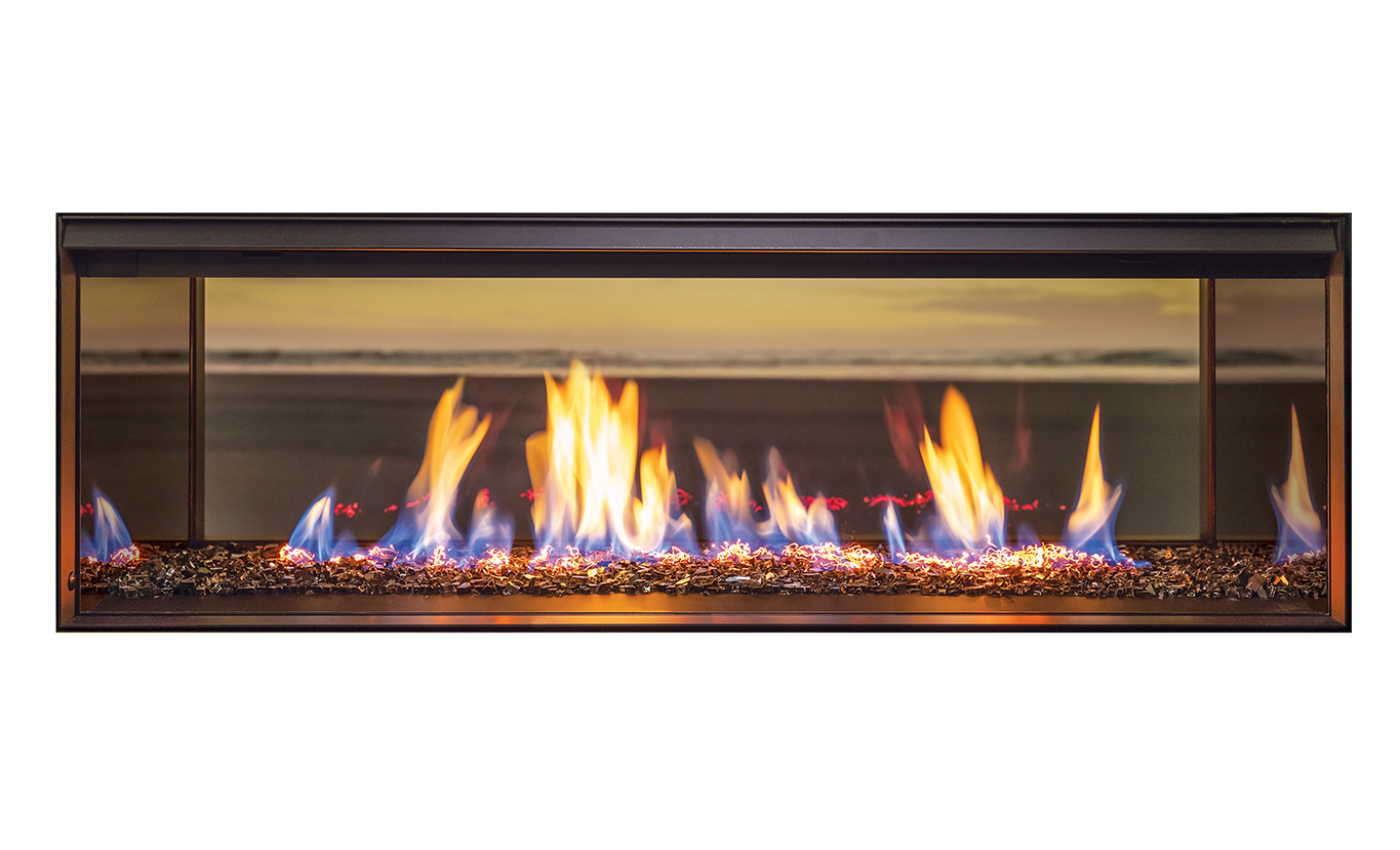 Rinnai LS 1000F Gas Fireplace FlameTech Log (double sided - pebbles high embers)