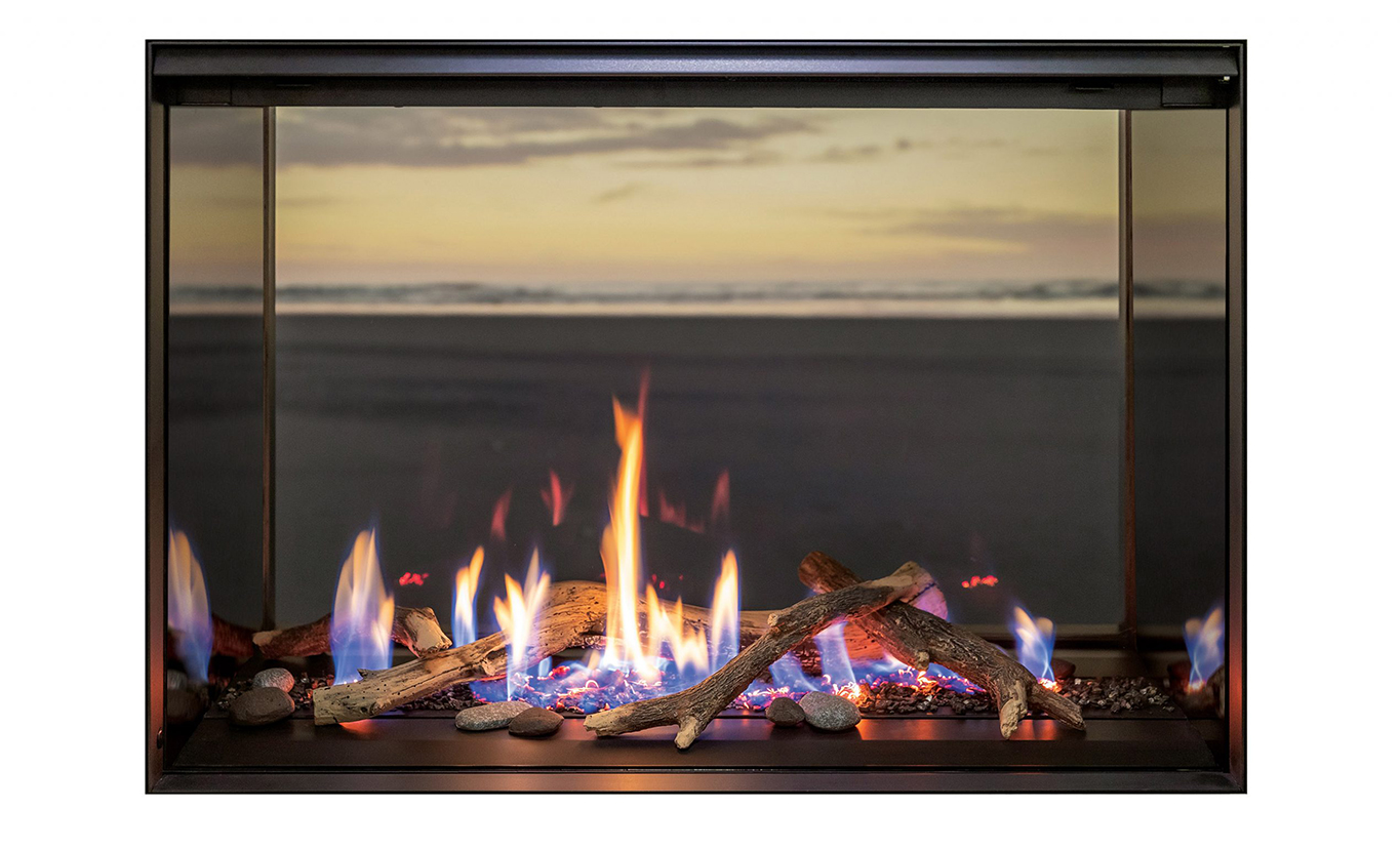 Rinnai LS 800F Gas Fireplace FlameTech Log (double sided - logs high embers)