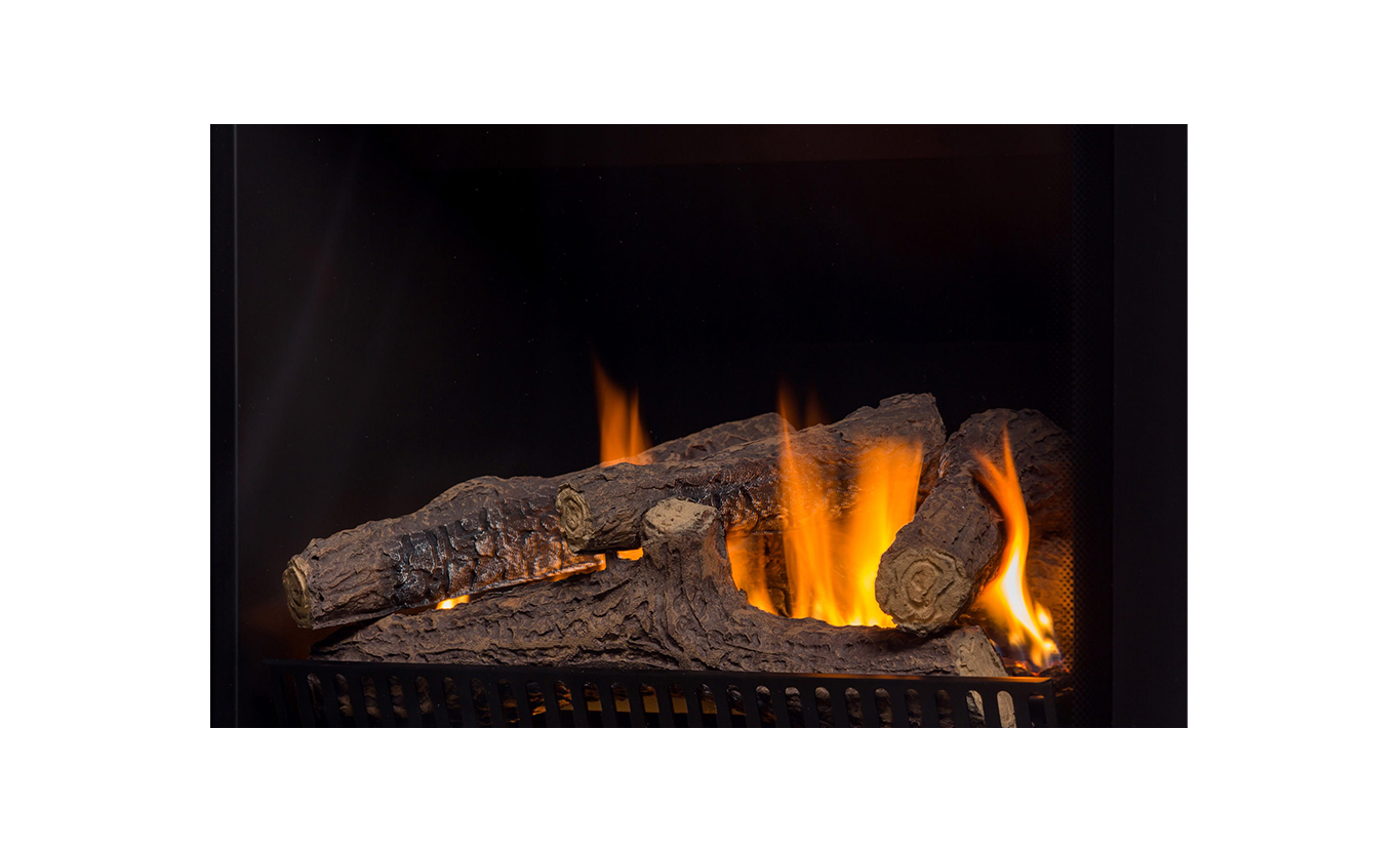 Rinnai 650 / 750 Gas Fireplace (logs - high embers)