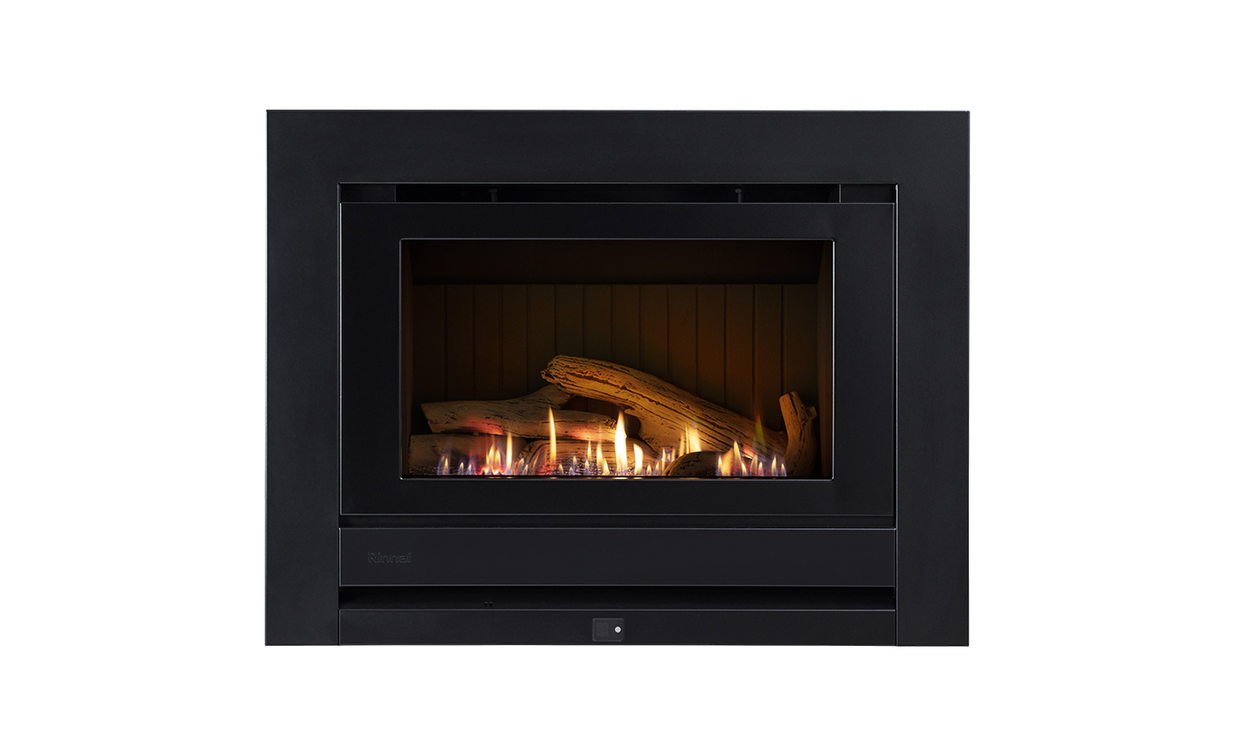 Rinnai SS850 Gas Fireplace (logs - high embers)