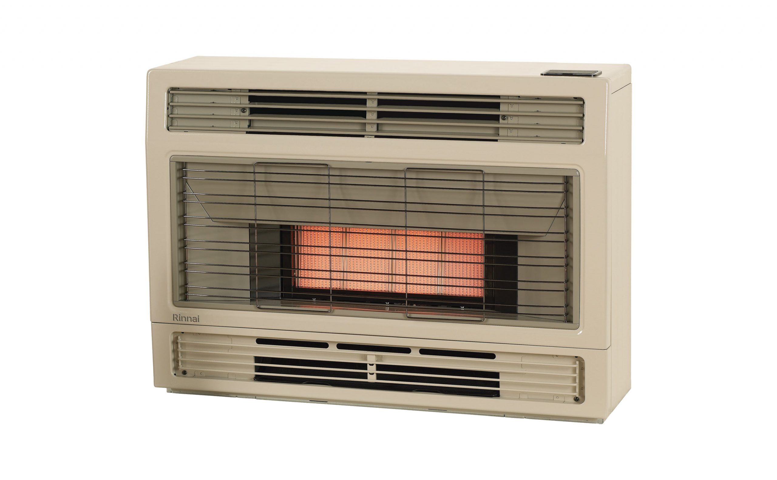 Rinnai Spectrum Console Gas Flued Space Heater (beige - right)