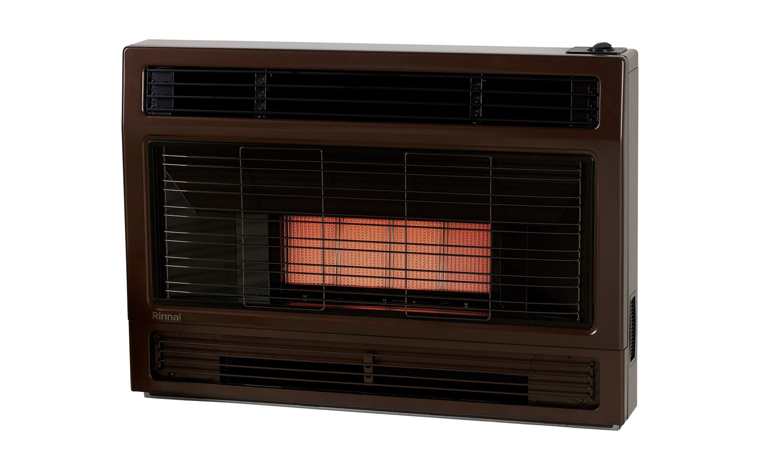 Rinnai Spectrum Inbuilt Gas Flued Space Heater (brown - right)
