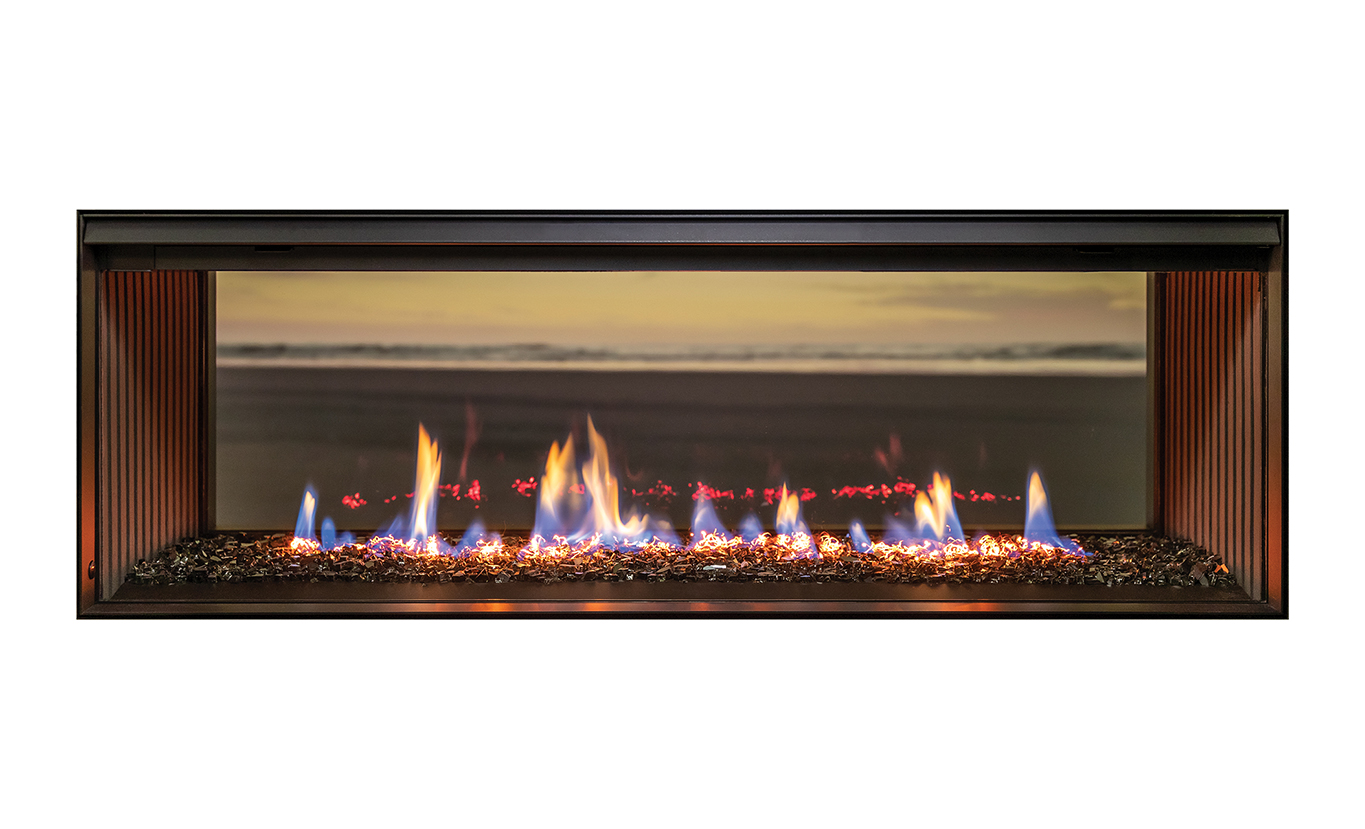 Rinnai LS 1000 Gas Fire FlameTech Log (double sided - pebbles low embers)