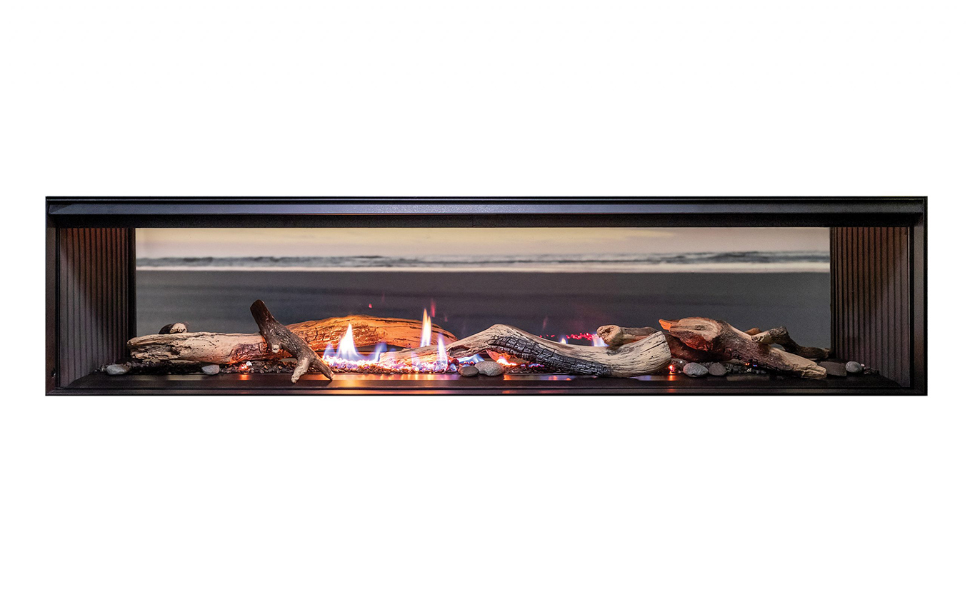 Rinnai LS 1500 Gas Fireplace FlameTech Log (double sided - logs low embers)