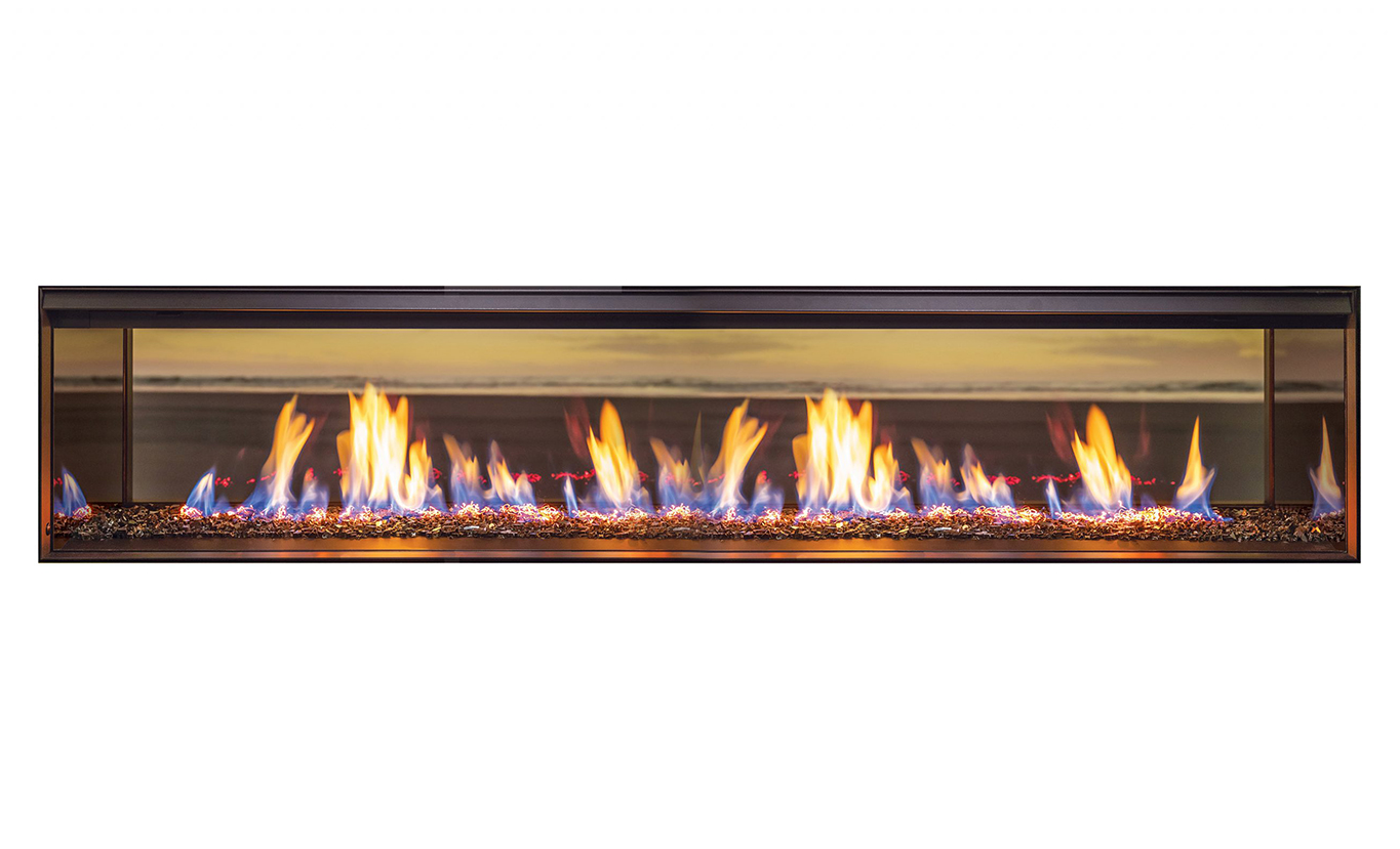 Rinnai LS 1500 Gas Fireplace FlameTech Log (double sided - pebbles high embers)