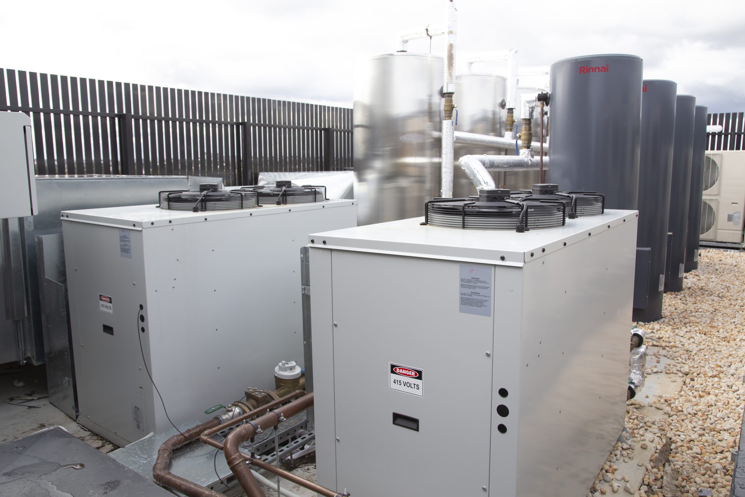 Rinnai Commercial Heat Pump (exterior - right)