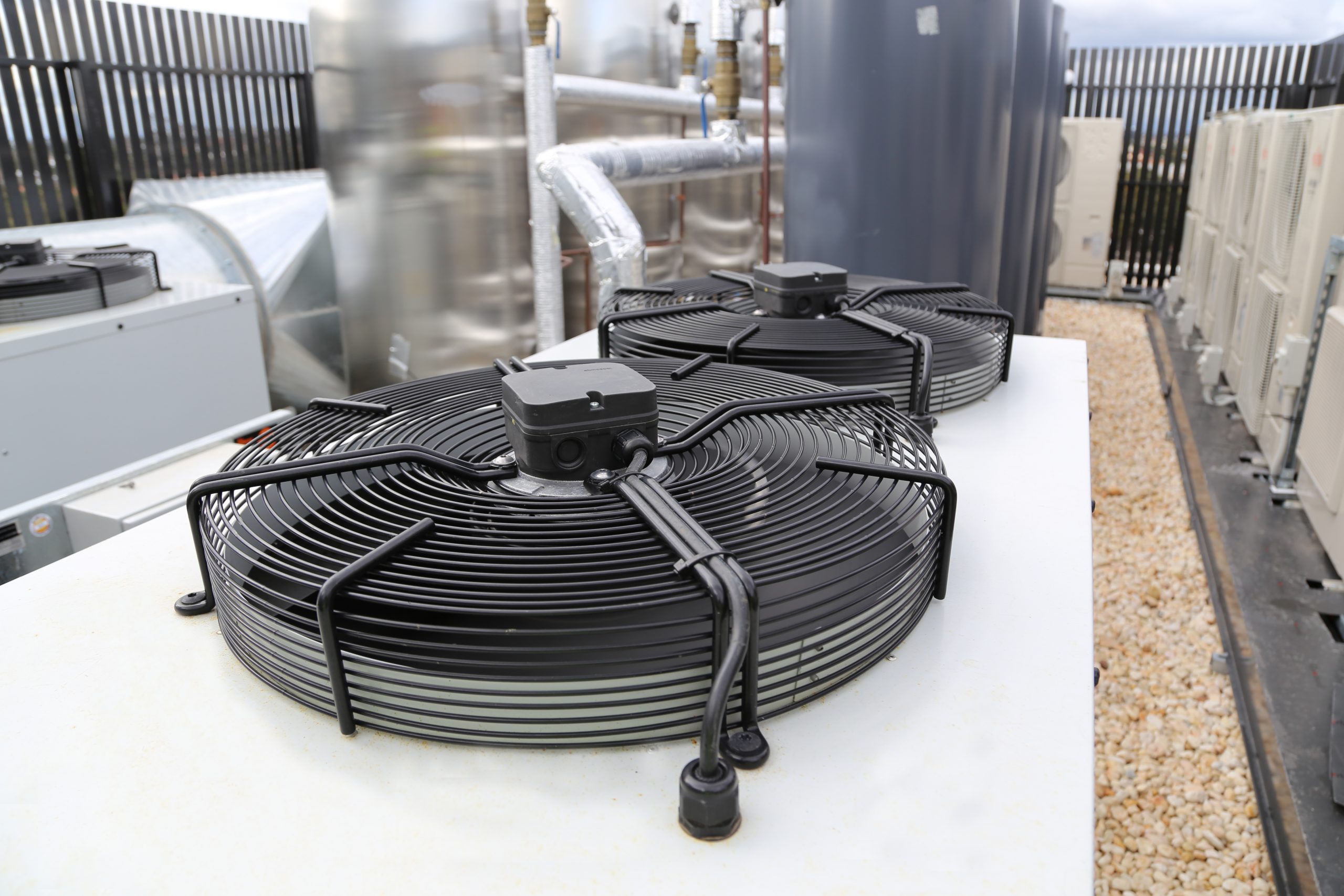 Rinnai Commercial Heat Pump (top - right closeup)