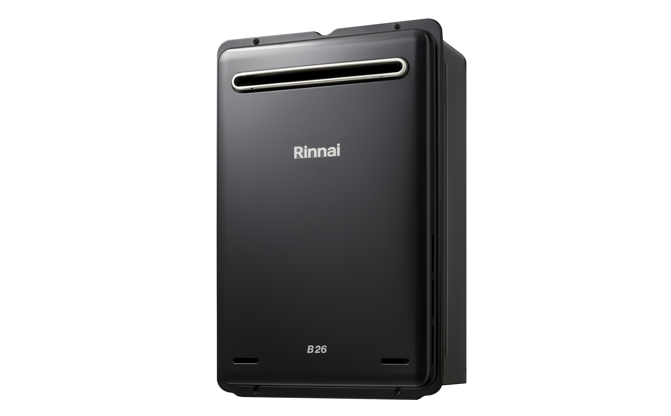 Rinnai B26 Black Gas Continuous Hot Water (right)